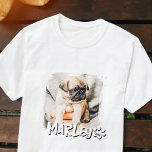 Camiseta Foto de Pet Personalizada de Grunge Simples Reprod<br><div class="desc">Este design simples e clássico é composto por tipografia serif e adiciona uma foto personalizada do seu animal de estimação.</div>
