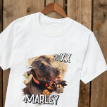 Camiseta Foto de Pet Personalizada de Grunge Simples Reprod<br><div class="desc">Este design simples e clássico é composto por tipografia serif e adiciona uma foto personalizada do seu animal de estimação.</div>