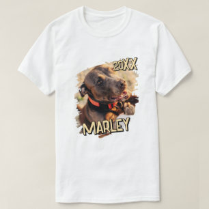 Camiseta Foto de Pet Personalizada de Grunge Simples Reprod