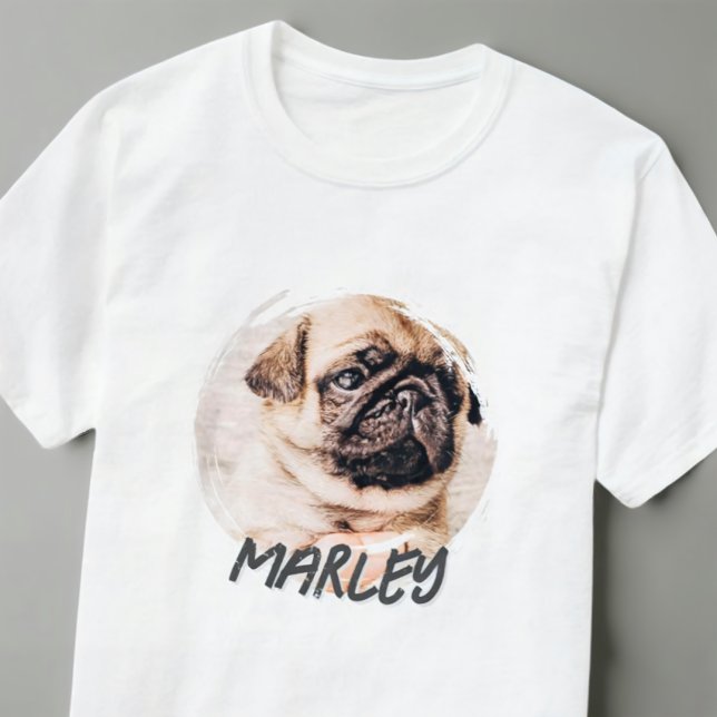Camiseta Foto de Pet Personalizada Simples, Reproduzida em  (Criador carregado)