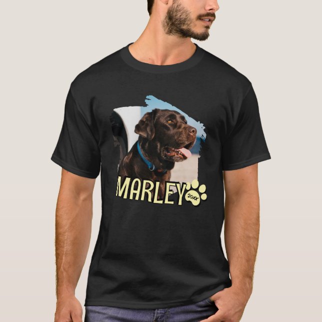 Camiseta Foto de Pet Personalizada Simples, Reproduzida em  (Frente)