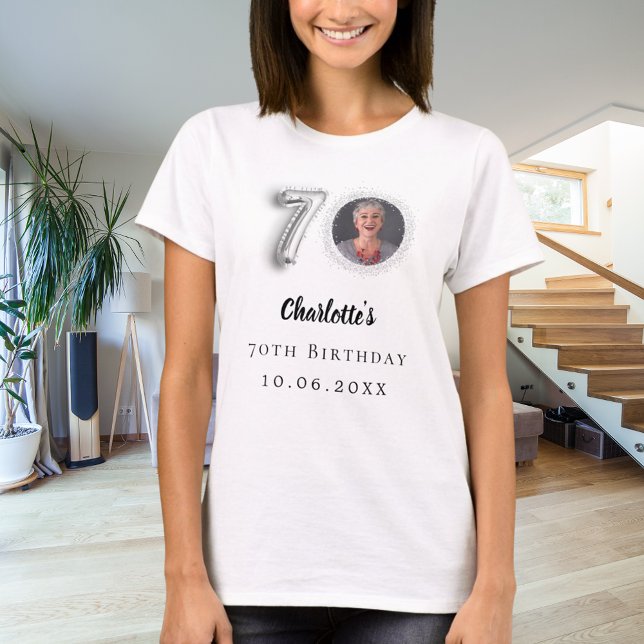 Camiseta foto de prata de 70 (Criador carregado)