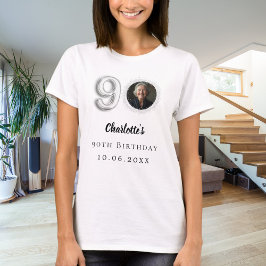 Camiseta foto de prata de 90