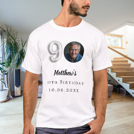 Camiseta foto de prata de 90