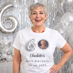 Camiseta Foto de prata do 60º aniversário