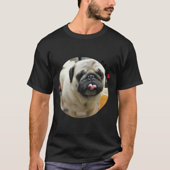 Camiseta Foto de Pug (Frente)