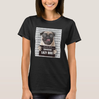 Camiseta Foto de Pug Criminoso