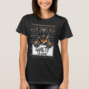 Camiseta Foto de rosto de Beauceron Culpado