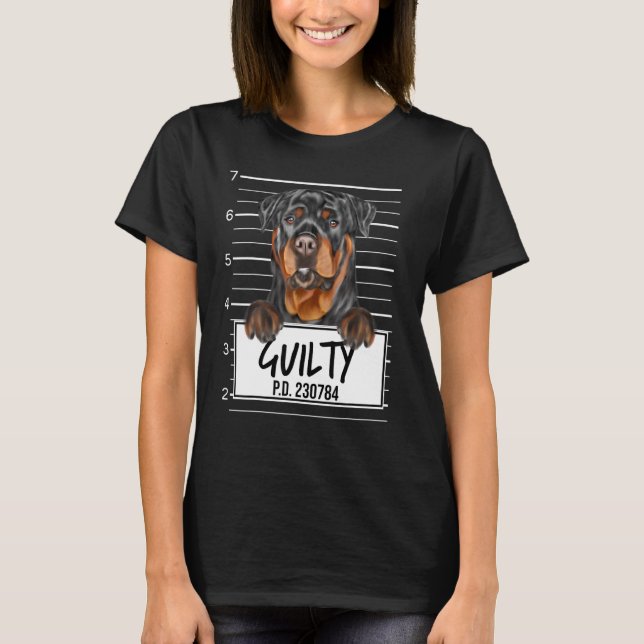 Camiseta Foto de Rottweiler Culpado (Frente)
