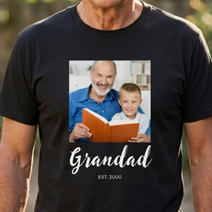Camiseta Foto de Rótulo Estabelecido pelo Avô
