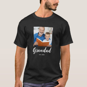 Camiseta Foto de Rótulo Estabelecido pelo Avô