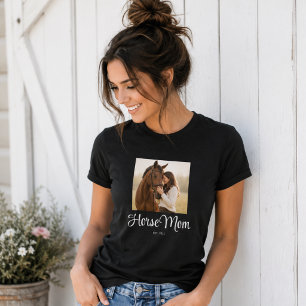 Camiseta Foto de Script Estabelecido Mãe de Cavalo