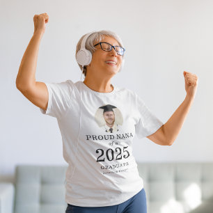 Camiseta Foto de Texto Negrito Nana Orgulhosa do Formando 2
