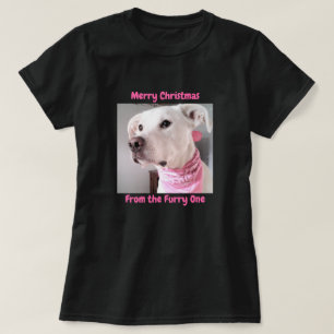 Camiseta Foto de um Cachorro Bonito com Olhos Negra