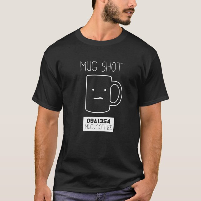 Camiseta Foto de Xícara de Café com Pun (Frente)