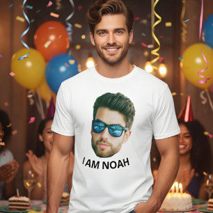 Camiseta Foto Divertida de Rosto Personalizado para Festa d