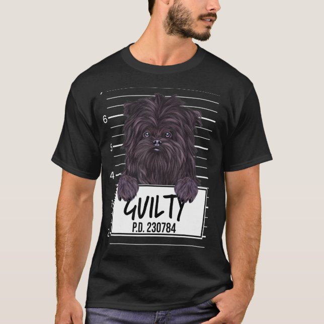 Camiseta Foto do Affenpinscher Culpado (Frente)