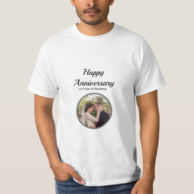 Camiseta Foto do aniversário feliz (Frente)