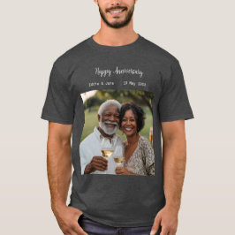 Camiseta Foto do Aniversário Moderno T-Shirt Dark