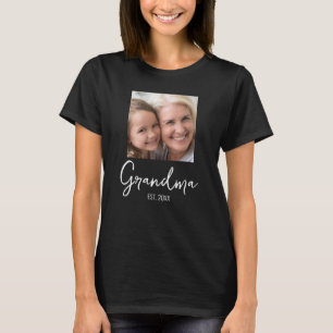 Camiseta Foto do Ano de Estabelecimento da Vovó Personaliza