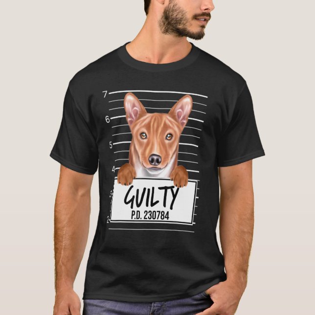 Camiseta Foto do Basenji Culpado (Frente)
