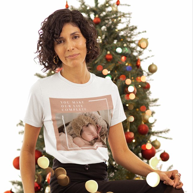 Camiseta Foto do bebê moderno | Você Faz Minha Vida Complet (Criador carregado)
