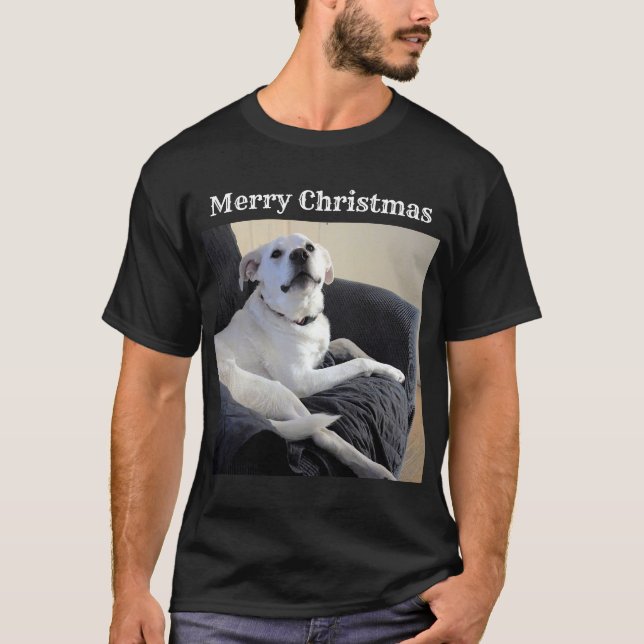 Camiseta Foto do Cachorro de Conversação Bonito Adicionar M (Frente)