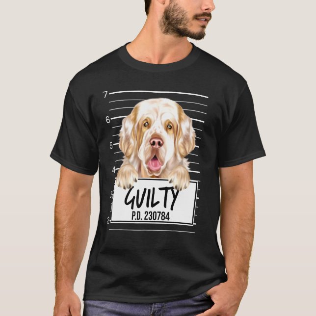 Camiseta Foto do Clumber Spaniel Culpado (Frente)