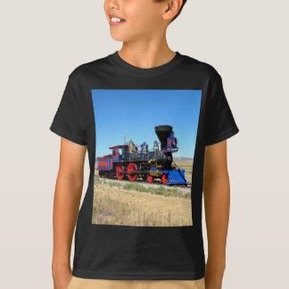 Camiseta Foto do comboio com motor a vapor locomotivo