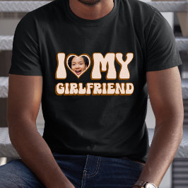 Camiseta Foto do Coração do Namorados Retro I Love My Namor