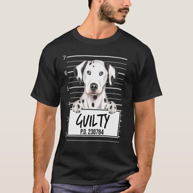 Camiseta Foto do dálmata Culpado (Frente)