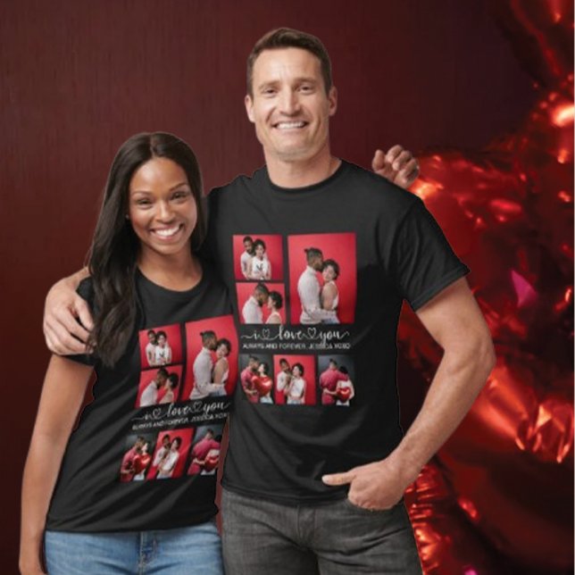 Camiseta Foto do Dia 6 dos Namorados Felizes Personalizados (Criador carregado)