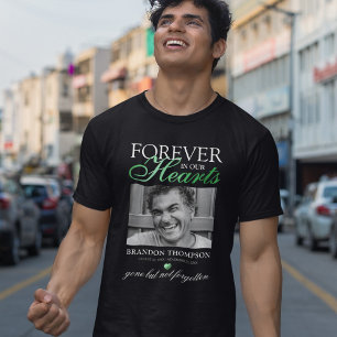 Camiseta Foto do Funeral Verde Negro Memorial T-Shirt