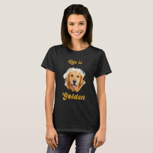 Camiseta Foto do Golden Retriever A Vida é Dourada