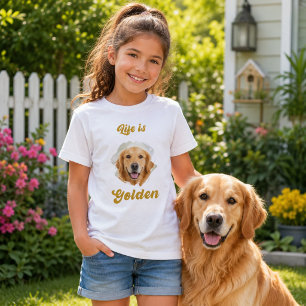 Camiseta Foto do Golden Retriever A Vida é Dourada