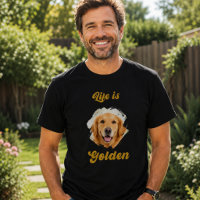 Foto do Golden Retriever A Vida é Dourada Preto Ou