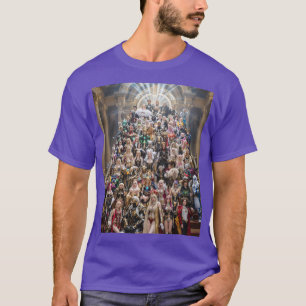 Camiseta Foto do grupo de reprodução de con em quadrinhos b