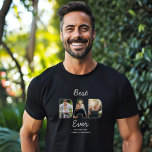 Camiseta Foto do Melhor Pai do Dia de os pais Moderno Perso<br><div class="desc">Melhor Pai De Sempre. Dia de os pais moderno T-Shirt com 3 das suas fotos familiares favoritas do(s) rapaz(s) com o seu dentro pai as letras pai com a moderna tipografia escrita à mão e os seus nomes e mensagens personalizados abaixo. Camisa legal para mostrar o quão orgulhoso você é...</div>