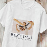 Camiseta Foto do Melhor Pai Personalizado Moderno para Chic<br><div class="desc">Design é composto por tipografia quic moderna com sans serif e serif font.</div>