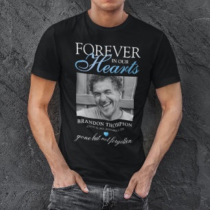 Camiseta Foto do Memorial do Funeral Azul Negro