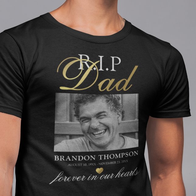 Camiseta Foto do Pai R.I.P. Memorial T-Shirt (Criador carregado)