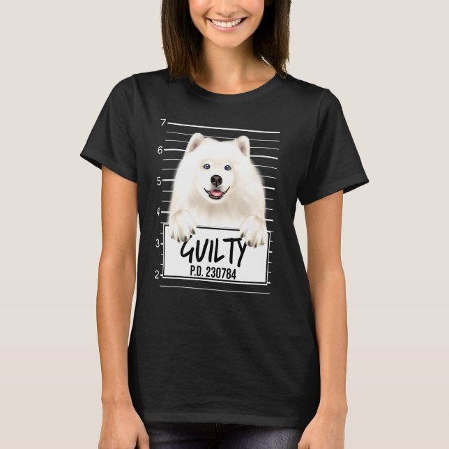 Camiseta Foto do Samoyed Culpado (Frente)