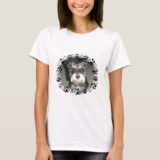 Camiseta Foto do Schnauzer diminuto (Frente)