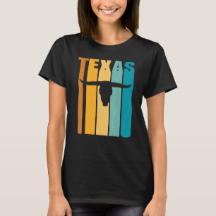 Camiseta Foto do Texas Retro Silhouette Legal Longhorn Cow 
