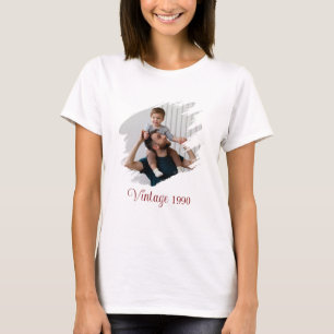 Camiseta Foto e Ano da Vintagem Personalizada