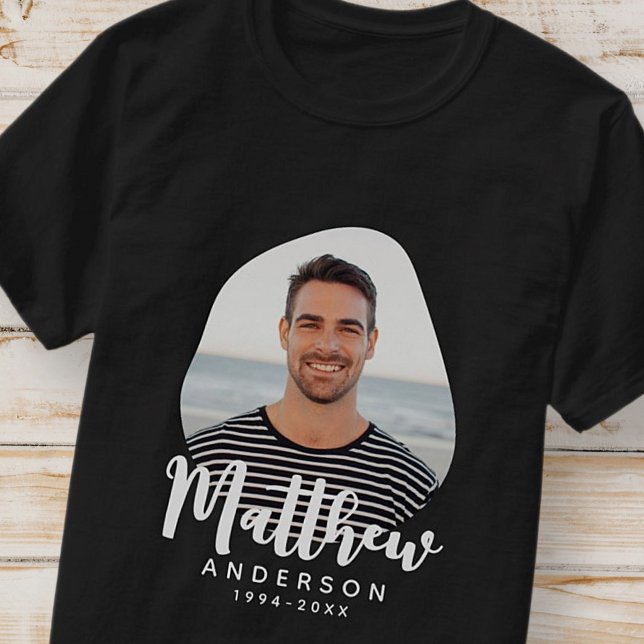 Camiseta Foto e nome personalizados para memorial simples m (Criador carregado)