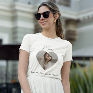 Camiseta Foto e texto do coração Eu sou quem sou por sua ca