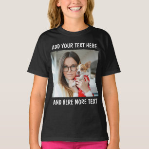 Camiseta Foto e Texto ou Nome Personalizado