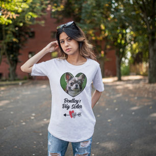 Camiseta Foto e texto personalizado de irmã mais velha