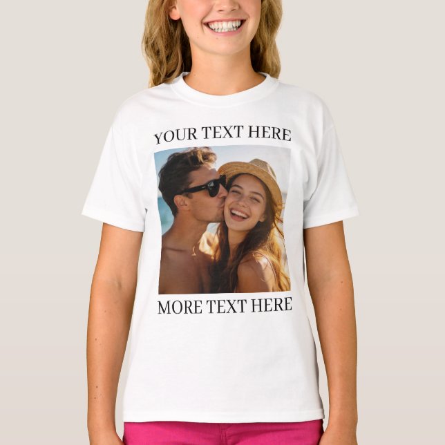 Camiseta Foto e Texto Personalizados (Frente)